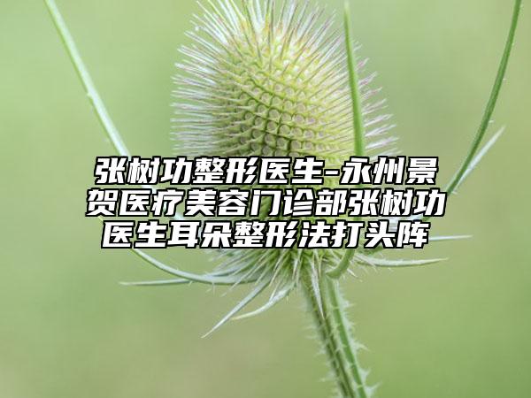 張樹功整形醫(yī)生-永州景賀醫(yī)療美容門診部張樹功醫(yī)生耳朵整形法打頭陣