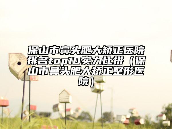 保山市鼻頭肥大矯正醫(yī)院排名top10實(shí)力比拼（保山市鼻頭肥大矯正整形醫(yī)院）