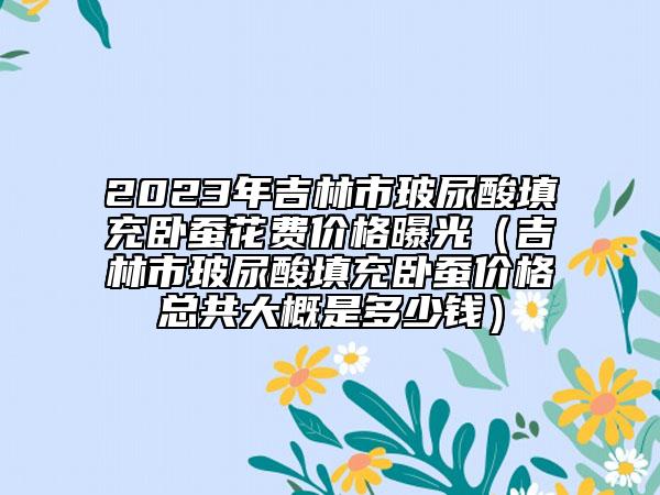 2023年吉林市玻尿酸填充臥蠶花費(fèi)價格曝光（吉林市玻尿酸填充臥蠶價格總共大概是多少錢）