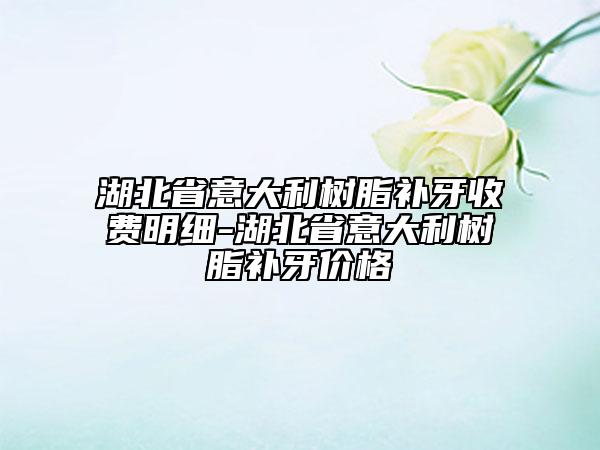 湖北省意大利樹脂補牙收費明細-湖北省意大利樹脂補牙價格