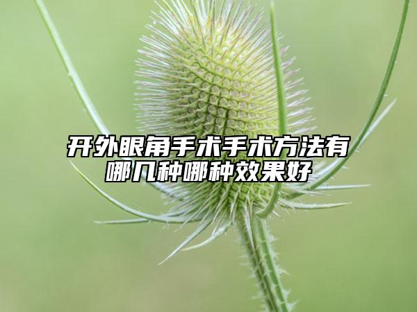 開外眼角手術(shù)手術(shù)方法有哪幾種哪種效果好