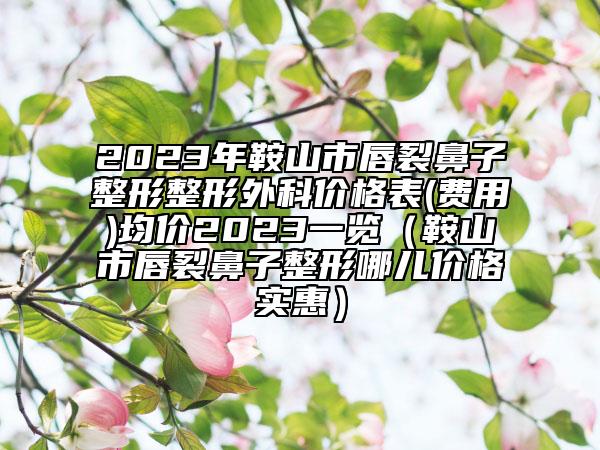 2023年鞍山市唇裂鼻子整形整形外科價(jià)格表(費(fèi)用)均價(jià)2023一覽（鞍山市唇裂鼻子整形哪兒價(jià)格實(shí)惠）