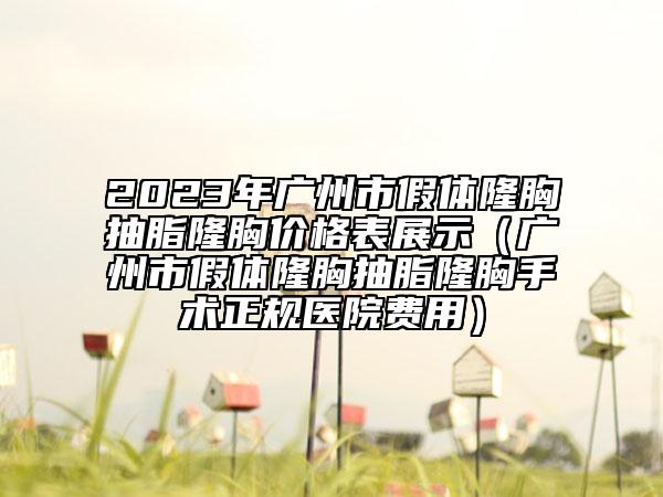 2023年廣州市假體隆胸抽脂隆胸價(jià)格表展示（廣州市假體隆胸抽脂隆胸手術(shù)正規(guī)醫(yī)院費(fèi)用）