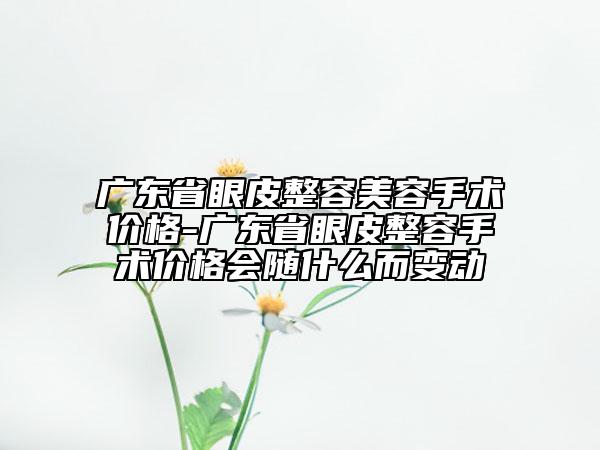 廣東省眼皮整容美容手術(shù)價(jià)格-廣東省眼皮整容手術(shù)價(jià)格會(huì)隨什么而變動(dòng)