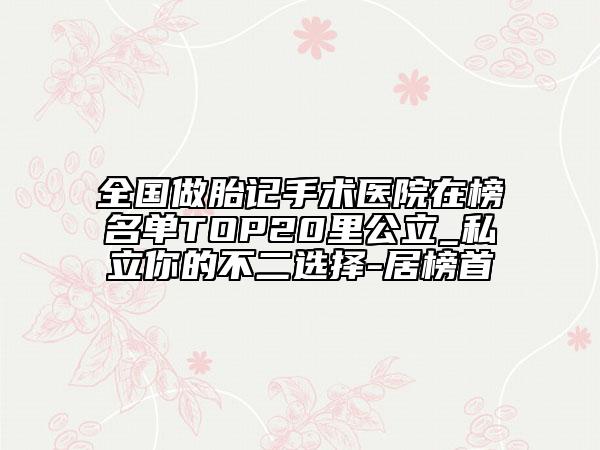 全國做胎記手術(shù)醫(yī)院在榜名單TOP20里公立_私立你的不二選擇-居榜首