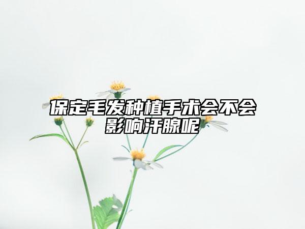 保定毛發(fā)種植手術(shù)會(huì)不會(huì)影響汗腺呢