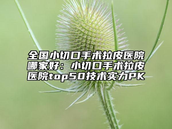 全國(guó)小切口手術(shù)拉皮醫(yī)院哪家好：小切口手術(shù)拉皮醫(yī)院top50技術(shù)實(shí)力PK