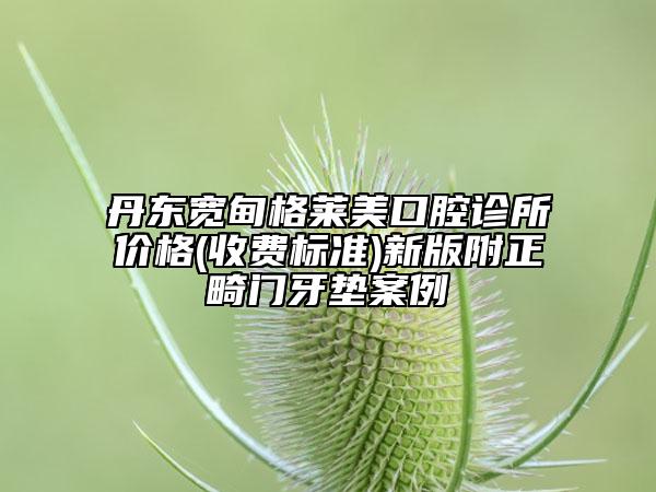 丹東寬甸格萊美口腔診所價格(收費(fèi)標(biāo)準(zhǔn))新版附正畸門牙墊案例