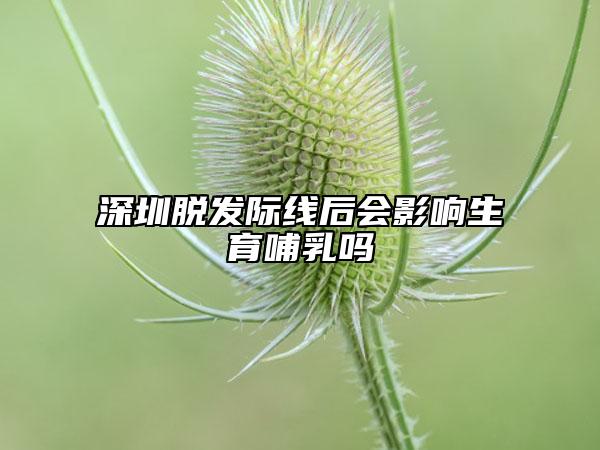 深圳脫發(fā)際線后會(huì)影響生育哺乳嗎