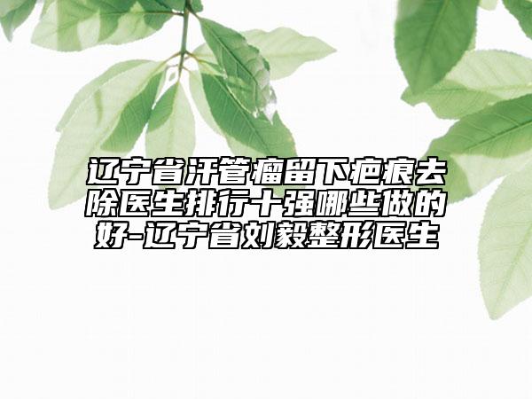 遼寧省汗管瘤留下疤痕去除醫(yī)生排行十強(qiáng)哪些做的好-遼寧省劉毅整形醫(yī)生