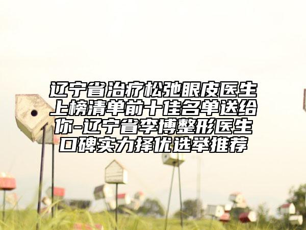 遼寧省治療松弛眼皮醫(yī)生上榜清單前十佳名單送給你-遼寧省李博整形醫(yī)生口碑實(shí)力擇優(yōu)選舉推薦