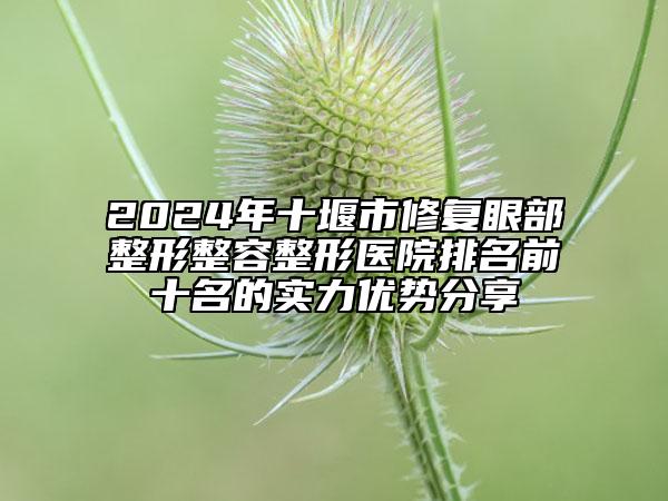 2024年十堰市修復(fù)眼部整形整容整形醫(yī)院排名前十名的實(shí)力優(yōu)勢(shì)分享