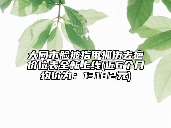 大同市臉被指甲抓傷去疤價位表全新上線(近6個月均價為：13182元)