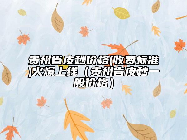 貴州省皮秒價格(收費標(biāo)準)火爆上線（貴州省皮秒一般價格）