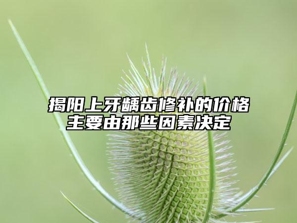 揭陽(yáng)上牙齲齒修補(bǔ)的價(jià)格主要由那些因素決定