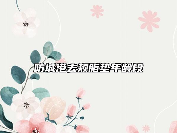 防城港去頰脂墊年齡段