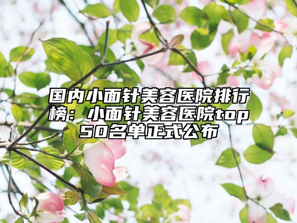 國內(nèi)小面針美容醫(yī)院排行榜：小面針美容醫(yī)院top50名單正式公布