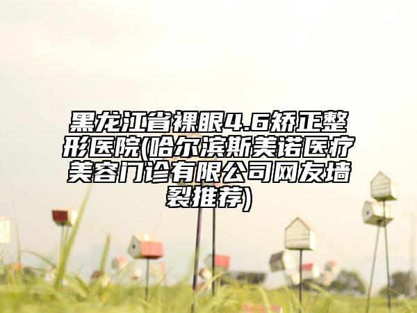 黑龍江省裸眼4.6矯正整形醫(yī)院(哈爾濱斯美諾醫(yī)療美容門診有限公司網(wǎng)友墻裂推薦)