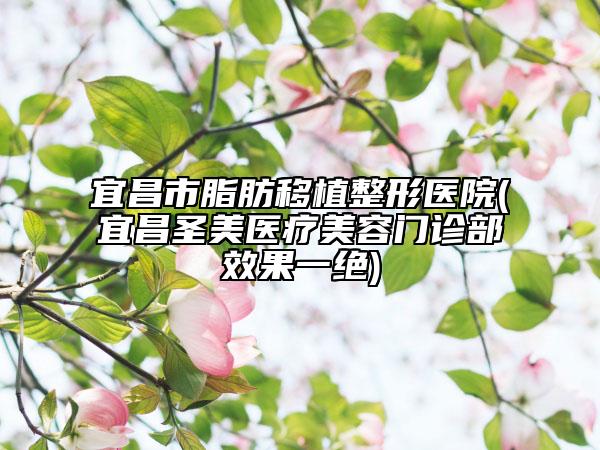 宜昌市脂肪移植整形醫(yī)院(宜昌圣美醫(yī)療美容門診部效果一絕)